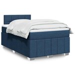 vidaXL Sommier à lattes de lit avec matelas Bleu 120x200 cm Tissu