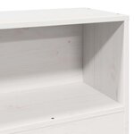 vidaXL Tête de lit avec rangement blanc 90 cm bois massif de pin