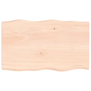 vidaXL Dessus de table bois massif non traité bordure assortie