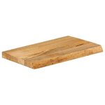 vidaXL Dessus de table à bord vivant 50x40x3 8 cm bois massif manguier