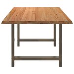 vidaXL Table à manger marron clair bois de chêne massif rectangulaire