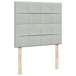 vidaXL Sommier à lattes de lit et matelas gris clair 120x190cm velours