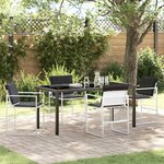 vidaXL Ensemble de salle à manger pour jardin 5 Pièces Blanc