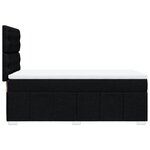 vidaXL Sommier à lattes de lit et matelas Noir 80x200 cm Tissu