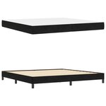 vidaXL Lit boxspring avec matelas Noir 200 x 200 cm Velours
