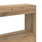 vidaXL Tête de lit Chêne artisanal 200 x 17 x 102 cm Bois d'ingénierie