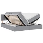 vidaXL Lit de Rangement Gris clair 180 x 200 cm Cuir synthétique