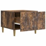 vidaXL Table basse Chêne fumé 50 x 49 x 40 cm Bois d'ingénierie