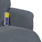 vidaXL Fauteuil de massage inclinable Gris foncé 91 x 71 x 105 cm
