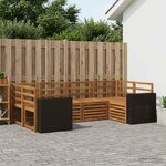 vidaXL Ensemble de canapé d'angle 6 Pièces Naturel Bois d'Acacia Massif