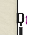 vidaXL Auvent latéral rétractable crème 100x600 cm