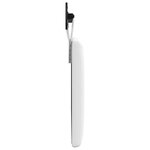 vidaXL Tête de lit suspendue Blanc tissu