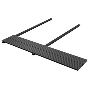 vidaXL Planche de terrasse 4 pc Noir WPC