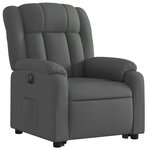 vidaXL Fauteuil inclinable électrique gris foncé tissu