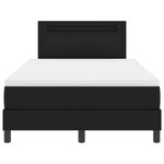 vidaXL Lit à ressorts avec matelas Noir 120 x 190 cm Simili cuir