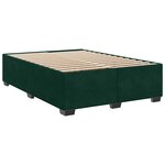 vidaXL Sommier à lattes de lit et matelas Vert foncé 160x200cm Velours