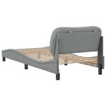 vidaXL Cadre de lit sans matelas Hvar gris clair 90x200 cm tissu