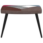 vidaXL Chaise de relaxation avec tabouret Patchwork Tissu