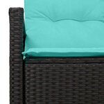 vidaXL Canapé de jardin avec coussin 120 x 62 x 69 cm polyrotin
