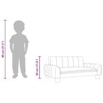 vidaXL Canapé pour enfants noir 50x40x30 cm tissu