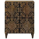 vidaXL Buffet Marron 60 x 33 5 x 75 cm Bois de mangue massif