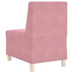 vidaXL Unité de Sofa Modulaire Sans Accoudoirs 2 Pièces Rose