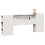 vidaXL Tête de lit avec rangement blanc 180 cm bois massif de pin
