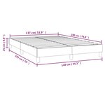 vidaXL Cadre de lit gris clair 140x190 cm velours