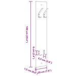 vidaXL Porte-manteau mural Blanc 20 x 1.5 x 100 cm Bois d'ingénierie