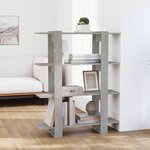 vidaXL Bibliothèque/Séparateur de pièce Gris béton 100x30x123 5 cm