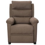 vidaXL Fauteuil de massage Taupe Tissu