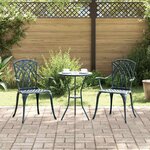 vidaXL Chaise de jardin 2 Pièces Vert 55 x 56 5 x 91cm Aluminium
