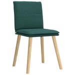 vidaXL Chaises à manger lot de 6 vert foncé tissu