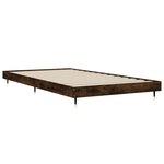 vidaXL Cadre de lit chêne fumé 100x200 cm bois d'ingénierie