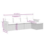 vidaXL Salon de jardin avec coussins 5 Pièces beige résine tressée
