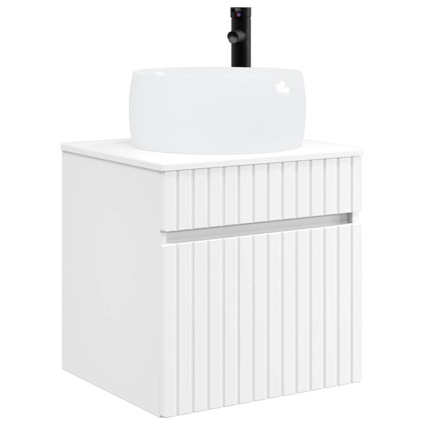vidaXL Meuble de lavabo mural Blanc 49 x 44 5 x 66 cm