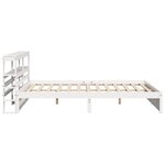 vidaXL Cadre de lit avec tête de lit sans matelas blanc 200x200 cm