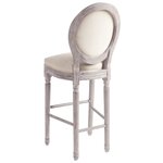 vidaXL Tabourets de bar lot de 2 blanc lin