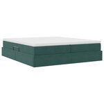 vidaXL Lit avec rangement et matelas Vert foncé 200 x 200 cm Velours