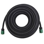 vidaXL Tuyau d'arrosage de jardin noir 0 6" 25 m caoutchouc