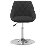 vidaXL Chaises pivotantes à manger lot de 6 Noir Velours