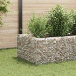 vidaXL Lit surélevé à gabion Acier 360x90x50 cm