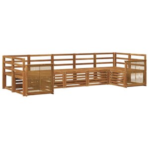vidaXL Ensemble de canapés d'extérieur 6 pc Naturel
