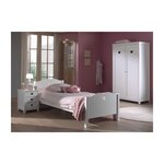 AMORI Lit simple 90x200cm  laqué blanc