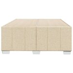 vidaXL Cadre de lit sans matelas crème 120x190 cm tissu