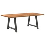 vidaXL Table à manger marron clair bois de chêne massif rectangulaire