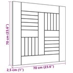 vidaXL Dessus de table Bois de teck solide 70x70x2 5 cm