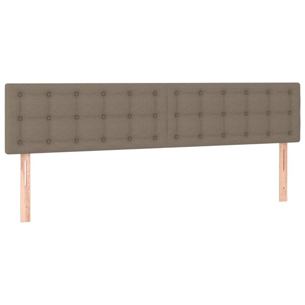 vidaXL Têtes de lit 2 Pièces Taupe 100x5x78/88 cm Tissu