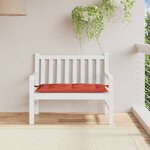 vidaXL Coussin de banc de jardin rouge mélangé 100x50x7 cm tissu