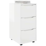 vidaXL Armoire de rangement Blanc brillant 40 x 48 x 81 cm